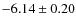 $-6.14\pm0.20$