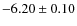 $-6.20\pm0.10$