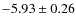 $-5.93\pm0.26$