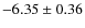 $-6.35\pm0.36$