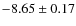 $-8.65\pm0.17$