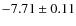 $-7.71\pm0.11$