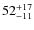 $52^{\rm +17}_{-11}$