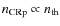 $n_{\rm CRp}\propto n_{\rm th}$