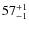 $57^{\rm +1}_{-1}$