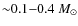 ${\sim}0.1{-}0.4~M_{\odot}$