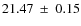 $21.47~\pm~0.15$
