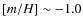 $[m/H]\sim-1.0$