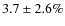 $3.7\pm2.6\%$