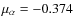 $\mu_{\alpha}=-0.374$