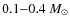 $0.1{-}0.4~ M_{\odot}$