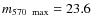 $m_{570~\max}=23.6$