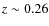 $z\sim0.26$