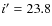 $i^\prime =23.8$