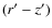 $(r^\prime-z^\prime)$