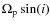 $\Omega_{\rm p}\sin(i)$