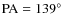 ${\rm PA}= 139\hbox{$^\circ$ }$