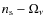 $n_{\rm s}-\Omega_\nu$