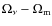$\Omega_\nu-\Omega_{\rm m}$