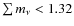 $\sum m_\nu < 1.32$