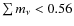 $\sum m_\nu<0.56$