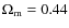 $\Omega _{\rm m}=0.44$
