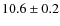 $10.6 \pm 0.2$