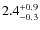 $\rm 2.4^{+0.9}_{-0.3}$