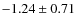 $ -1.24 \pm 0.71$