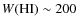 $W({\rm HI}) \sim 200$