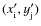 $(x'_{\rm i},y'_{\rm j})$