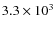 $3.3 \times 10^3$