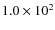 $1.0 \times 10^2$