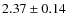 $2.37\pm 0.14$