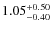 $\rm 1.05_{-0.40}^{+0.50}$