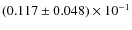 $(0.117\pm 0.048)\times 10^{-1}$