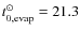 $t_{0,{\rm evap}}^\odot=21.3$