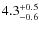 $\rm 4.3_{-0.6}^{+0.5}$