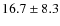 $16.7 \pm 8.3$