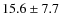 $15.6 \pm 7.7$