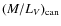 $(M/L_V)_{\rm can}$