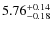 $\rm 5.76_{-0.18}^{+0.14}$