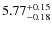 $\rm 5.77_{-0.18}^{+0.15}$