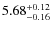 $\rm 5.68_{-0.16}^{+0.12}$