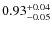 $\rm0.93_{-0.05}^{+0.04}$