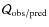 $\mathcal{Q_{\rm obs/pred}}$
