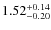 $\rm 1.52_{-0.20}^{+0.14}$