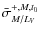 $\bar{\sigma}_{M/L_V}^{+,M,t_0}$