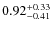 $\rm0.92_{-0.41}^{+0.33}$