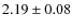 $2.19\pm 0.08$